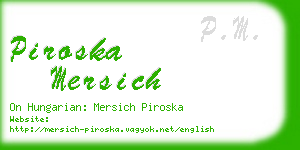 piroska mersich business card